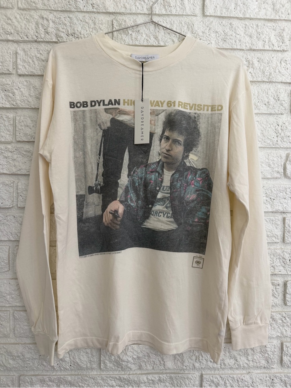 Daydreamer Cream Long Sleeve Bob Dylan Photo Tee